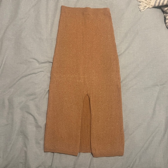 Free People Ribbed Midi Skirt Size XS - Picture 1 of 4